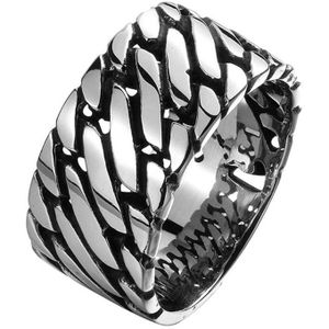 Mannen ring Staal Silver Chain-18mm