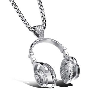 Mendes heren kettinghanger Headphone Silver