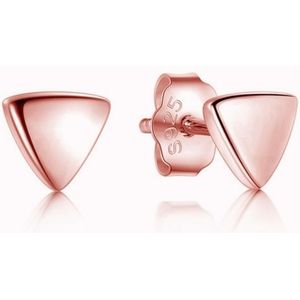 Cilla jewels dames oorknoppen 925 Zilver Triangle Rose