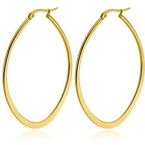 Ovale oorbellen Cilla Jewels Edelstaal Goudkleurig-30mm