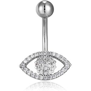 Cilla Navelpiercing van Titanium - Eye Zilver