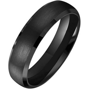 Tom Jaxon heren ring Wolfraam Mat Zwart 6mm-21mm
