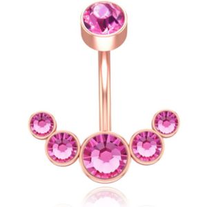 LGT JWLS Piercing in Anker vorm - Roze Kristal