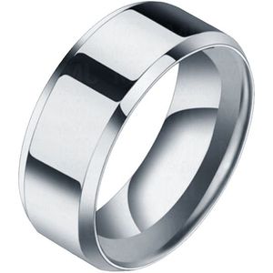 Heren ring Titanium Zilverkleurig 8mm-23mm