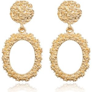 Cilla Chunky Ovale Oorbellen - Gold