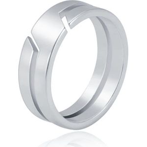 Trendy LGT JWLS Zilveren RVS Ring voor Heren – Stijlvol en Duurzaam-21mm