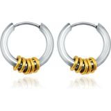 Stalen creolen Flexible Rings Silver Gold-12mm