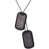 Mendes Dogtag kettinghanger edelstaal Zwart