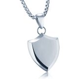 Mendes heren ketting met hanger Silver Shield