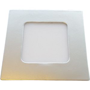 LED downlight vierkant | 90 x 90mm | 3 Watt koelwit | 4000K | aluminiumlook | inbouw
