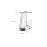 Buitenlamp - Rond - Wit - Dubbele GU10 Lampvoet - Waterdicht IP65