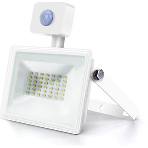 LED buitenlamp wit | 30W=300W LED schijnwerper | IR sensor | koelwit 4000K | waterdicht IP65