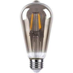 Kooldraadlamp E27 3-staps-dimbaar | ST64 LED 6W=60W halogeen verlichting | smokey glas - warmwit filament 2700K