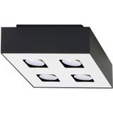 Plafondlamp MONO 4 zwart - 24x24x11cm 4x GU10 - IP20 230 V AC