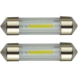 C5W autolamp 2 stuks | LED festoon 36mm | COB daglichtwit 6500K | 24 Volt