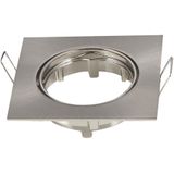 Inbouwframe - Vierkante Kantelbare Inbouwspot - RVS - Boorgat Ø 74 mm