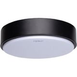 Plafondlamp Ø 23cm - zwart | warmwit 3000K | LED 12W=75W traditioneel licht | 230 V