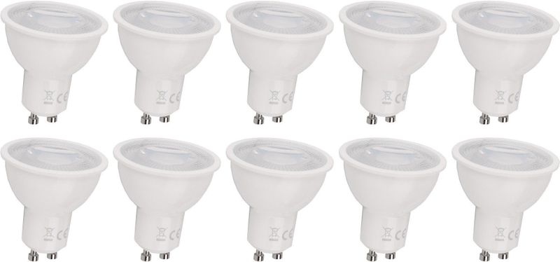 GU10 LED-spot Dimbaar - Koelwit - Set van 10 Stuks - 6W - 510 Lumen