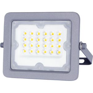 Buitenlamp grijs | LED bouwlamp 20W=180W schijnwerper | koelwit 4000K - 90° lichthoek | waterdicht IP65