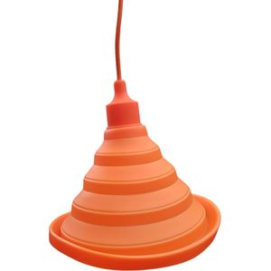 LED lamp DIY | vouwbare hanglamp - strijkijzer snoer | E27 siliconen fitting | oranje