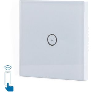 WiFi Smart Switch slimme schakelaar | 1 lichtpunt - inbouw - touch bediening - glas | 230V 10A