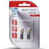 W5W - LED T10 - Autolamp - Wit - 2 Stuks - 1.2 Watt - CAN-BUS 24V DC