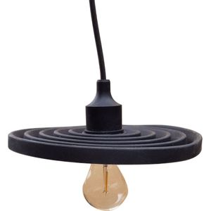 LED lamp DIY | vouwbare hanglamp - strijkijzer snoer | E27 siliconen fitting | zwart