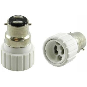 B22 fitting - GU10 fitting verloopfitting 2 stuks | wit 230V AC