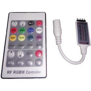 LEDstrip RGBW | RF afstandsbediening | 24-knops | 5V-24V 4x2A