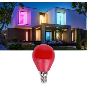 Kogellamp E14 rood | kleine fitting LED lamp 4W=30W gloeilamp | 230V