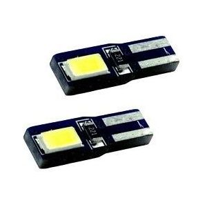 Auto LEDlamp 2 stuks | autoverlichting LED T5 | 2-SMD daglichtwit 6500K | CAN-BUS 12V DC