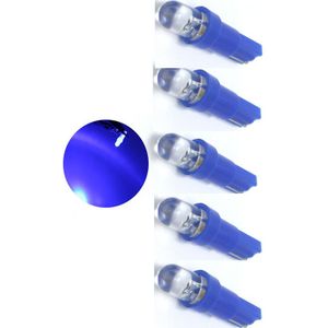 Auto LEDlamp | 5x autoverlichting LED T5 | kleur blauw | 12V DC