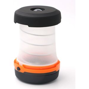 LED tentlamp | camping LEDlamp op batterij - uittrekbaar/zaklamp | 3 standen | oranje