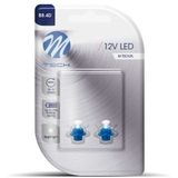 B8.4d auto lamp 2 stuks blauw | LED dashboardverlichting - klokken - schakelaars | 12V DC