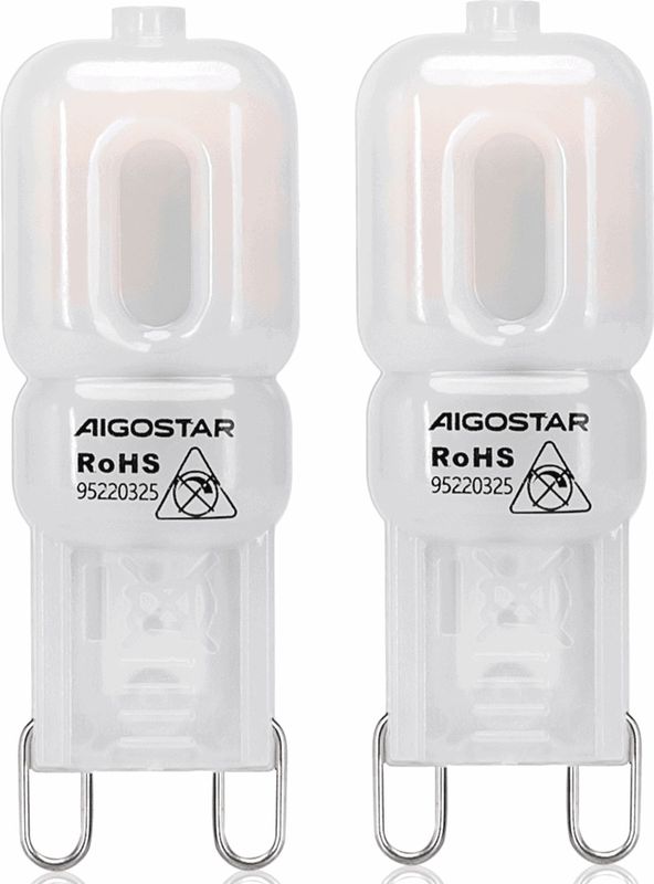 Aigostar - G9 LED Steeklampjes - Warmwit Licht - 2W - 170 Lumen