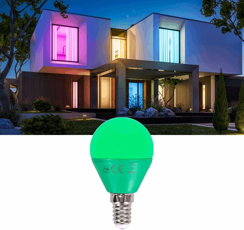Kogellamp - Groen - E14 - LED - 4W