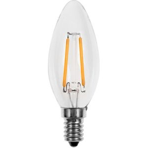 LED lamp E14 | kaarslamp C35 | 2W=20W | daglichtwit filament 6500K