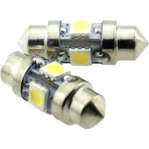 C5W autolamp 2 stuks | LED festoon 31mm | 4-SMD daglichtwit 6000K | 12 Volt - 1.5 Watt