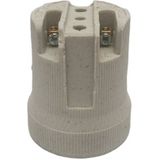 E27 fitting 12V - 250V 2 stuks | grote keramische lamphouder | wit/beige
