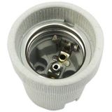 E27 fitting 12V - 250V 2 stuks | grote keramische lamphouder | wit/beige