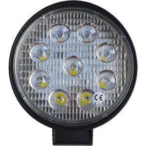 Werklicht rond | LED verstraler 9x3 = 27W | 10-30 Volt | 6000K | IP67