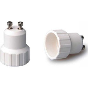 GU10 fitting - E14 fitting verloopfitting 2 stuks | wit 230V AC