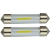 C5W autolamp 2 stuks | LED festoon 41mm | COB daglichtwit 6500K | 24 Volt - 2W