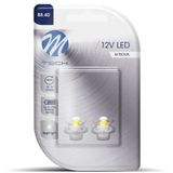 B8.4d auto lamp 2 stuks wit | LED dashboardverlichting - klokken - schakelaars | 12V DC