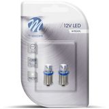 Ba9s auto lamp 2 stuks T4W blauw | LED kentekenverlichting/signaalverlichting| 12V DC