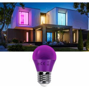 G45 - LED Lamp - Paars - E27 - 4W=30W Gloeilamp - 230V