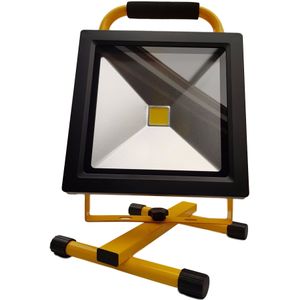 LED bouwlamp | 50W=500W werklicht | oplaadbare accu | koelwit 4000-4500K | waterdicht IP65