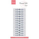 Pl4524 Enamel dots - Silver Glitter 156 dots in 3 verschillende maten