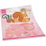 Col1500 Collectable snijmal - Eline's squirrel and skunk 18 delige set - 118x86mm