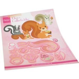 Col1500 Collectable snijmal - Eline's squirrel and skunk 18 delige set - 118x86mm